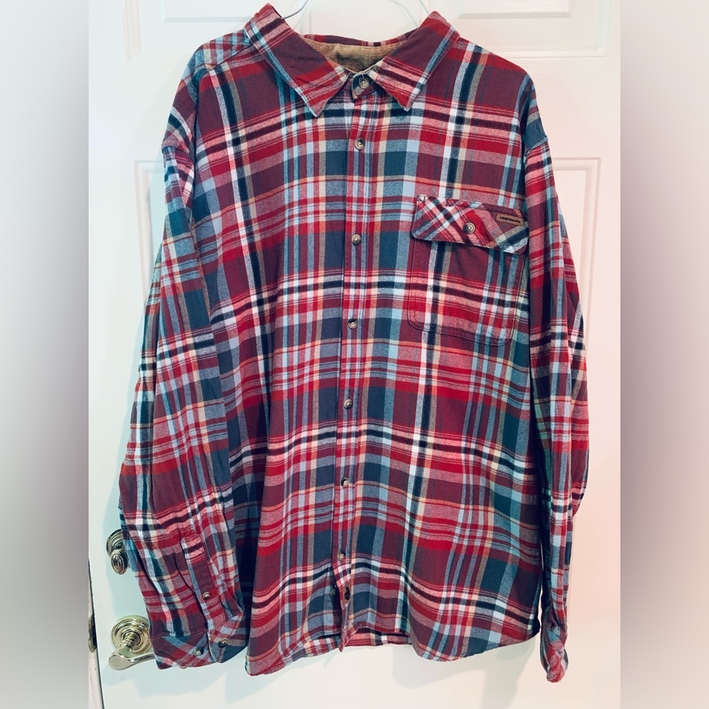 Legendary Whitetails Flannel Plaid Long Sleeve Men's Shirt Size 2XL